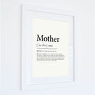 Mother Definiton Typographic Print-SeaKisses