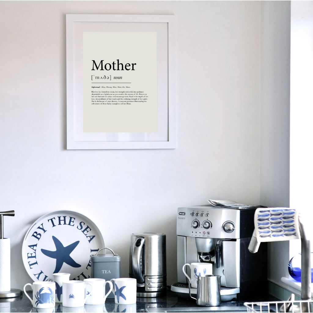 Mother Definiton Typographic Print-SeaKisses