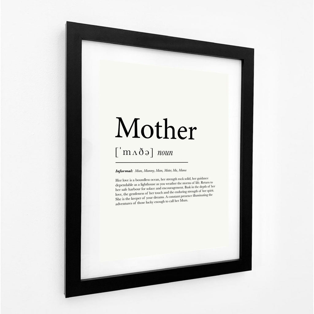 Mother Definiton Typographic Print-SeaKisses