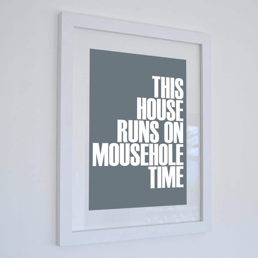 Mousehole Time Typographic Print-SeaKisses