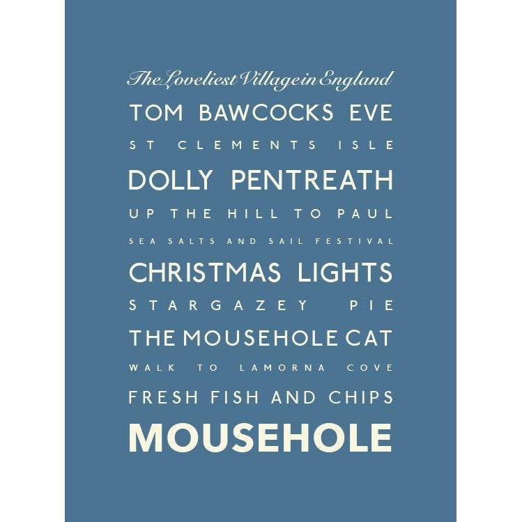 Mousehole Typographic Print-SeaKisses