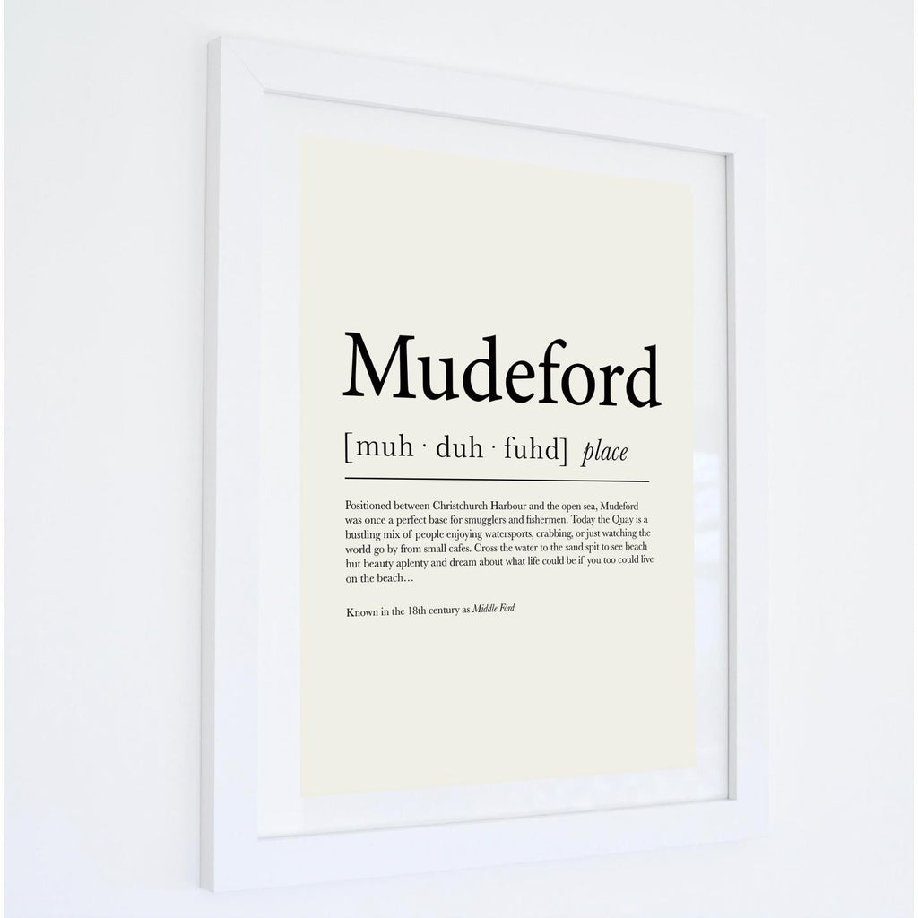 Mudeford Definition Typographic Print-SeaKisses