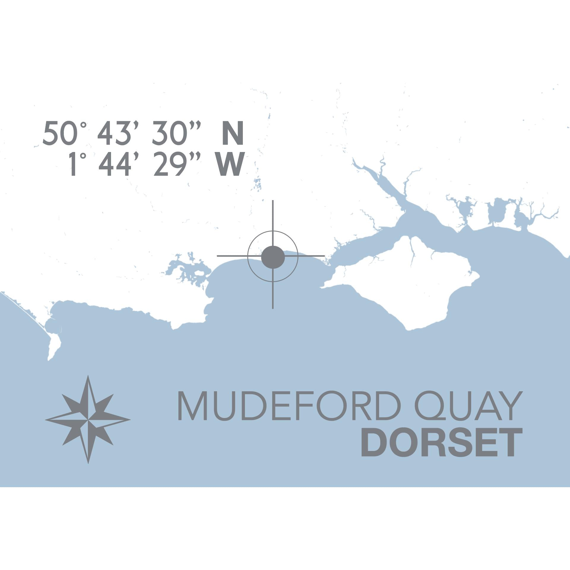 Mudeford Map Travel Print- Coastal Wall Art /Poster by – SeaKisses