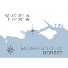 Mudeford Coastal Map Print-SeaKisses