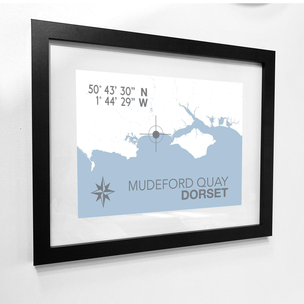 Mudeford Map Travel Print- Coastal Wall Art /Poster-SeaKisses