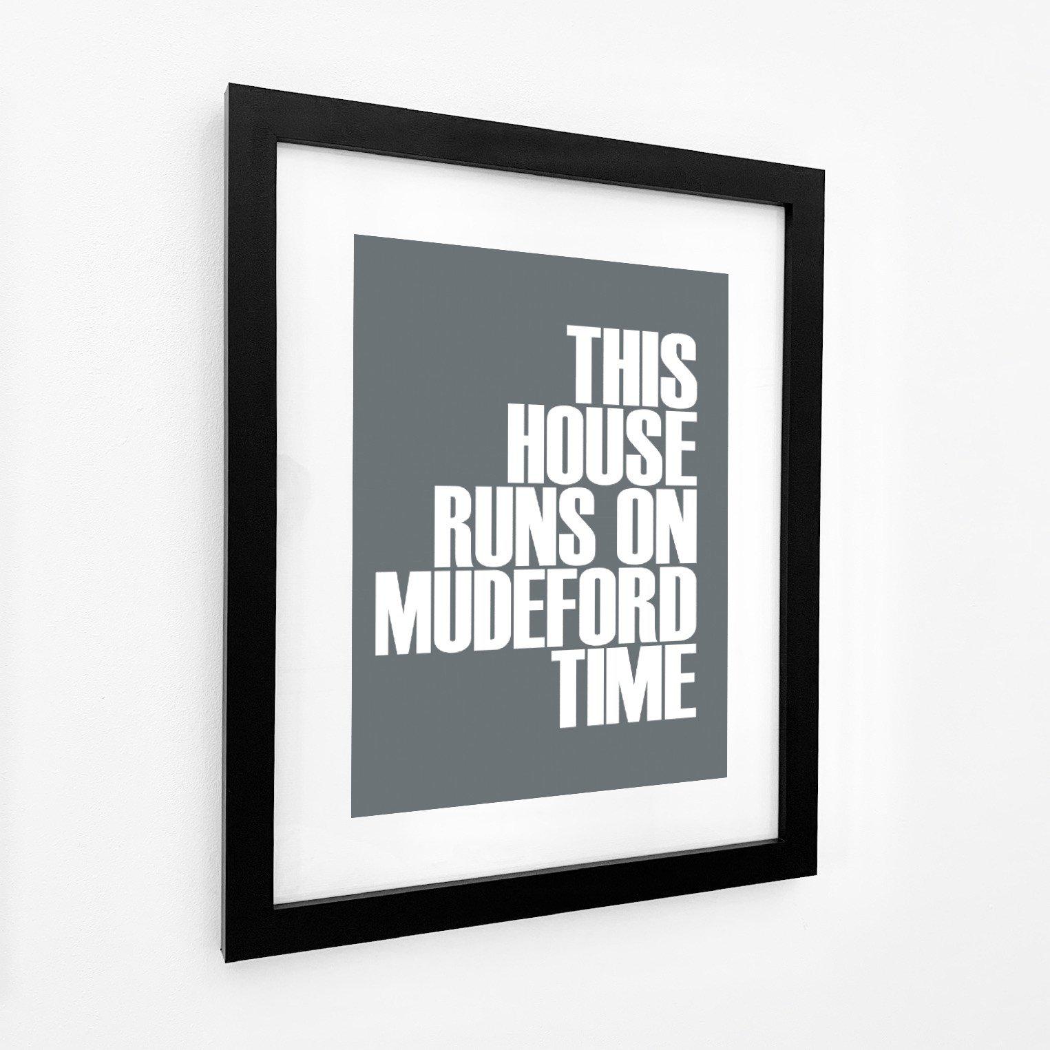 Mudeford Time Typographic Print-SeaKisses