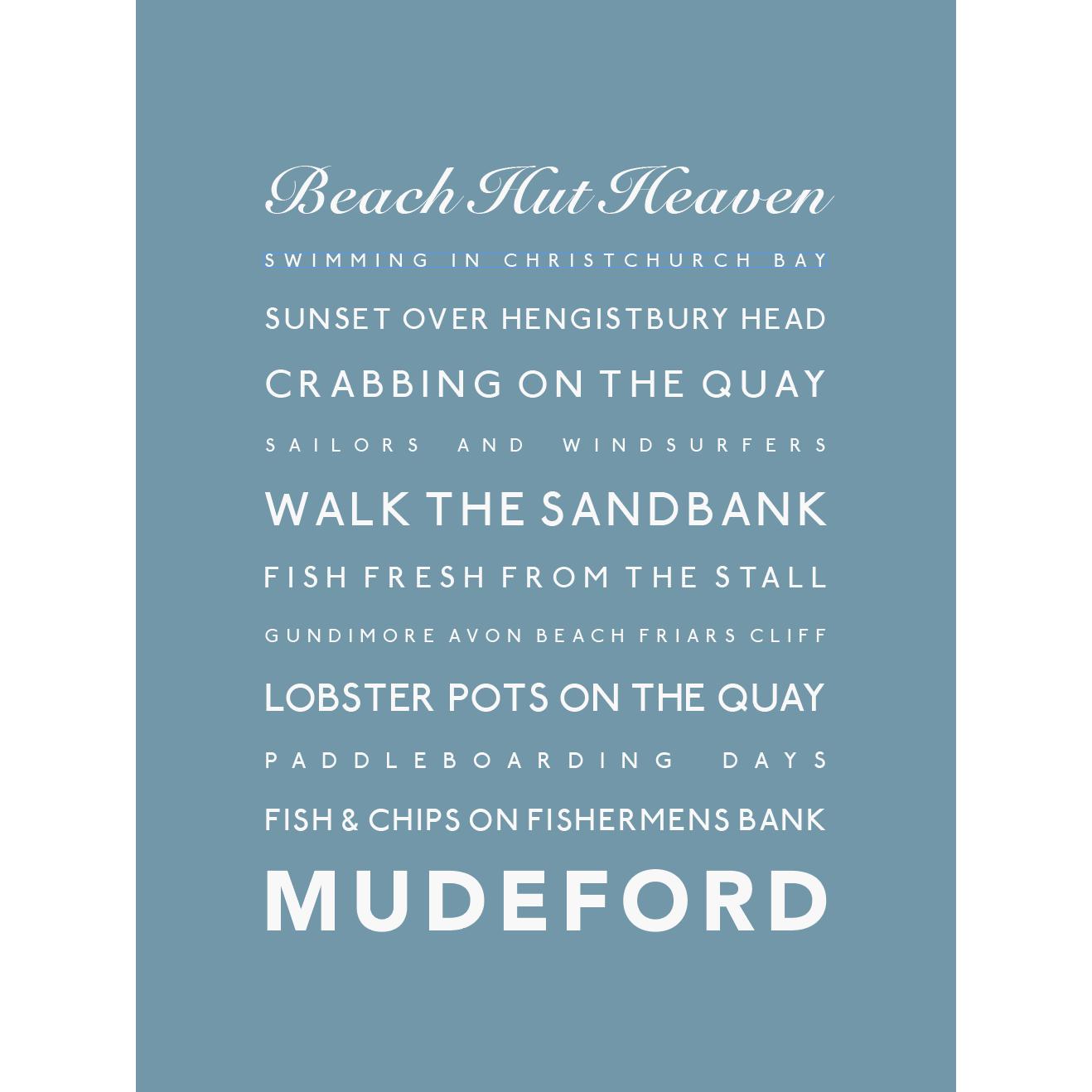 Mudeford Typographic Print-SeaKisses