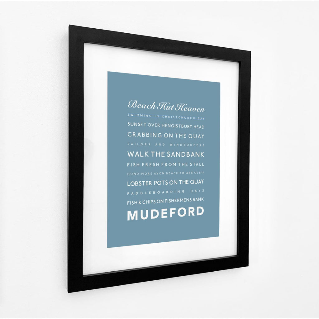 Mudeford Typographic Print-SeaKisses