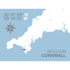 Mullion Coastal Map Print-SeaKisses