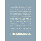 Mumbles Typographic Print-SeaKisses