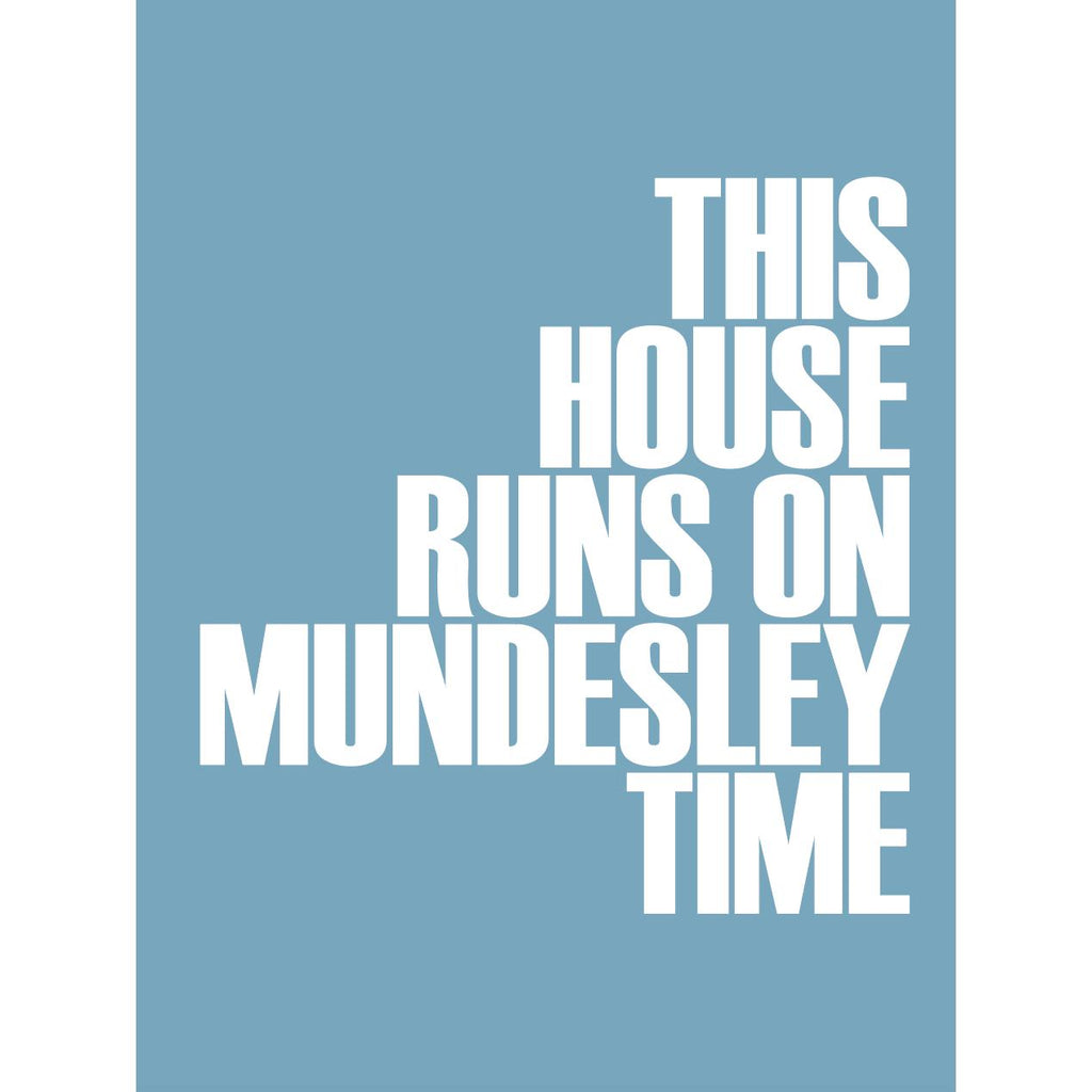 Mundesley Time Typographic Travel Print- Coastal Wall Art /Poster-SeaKisses