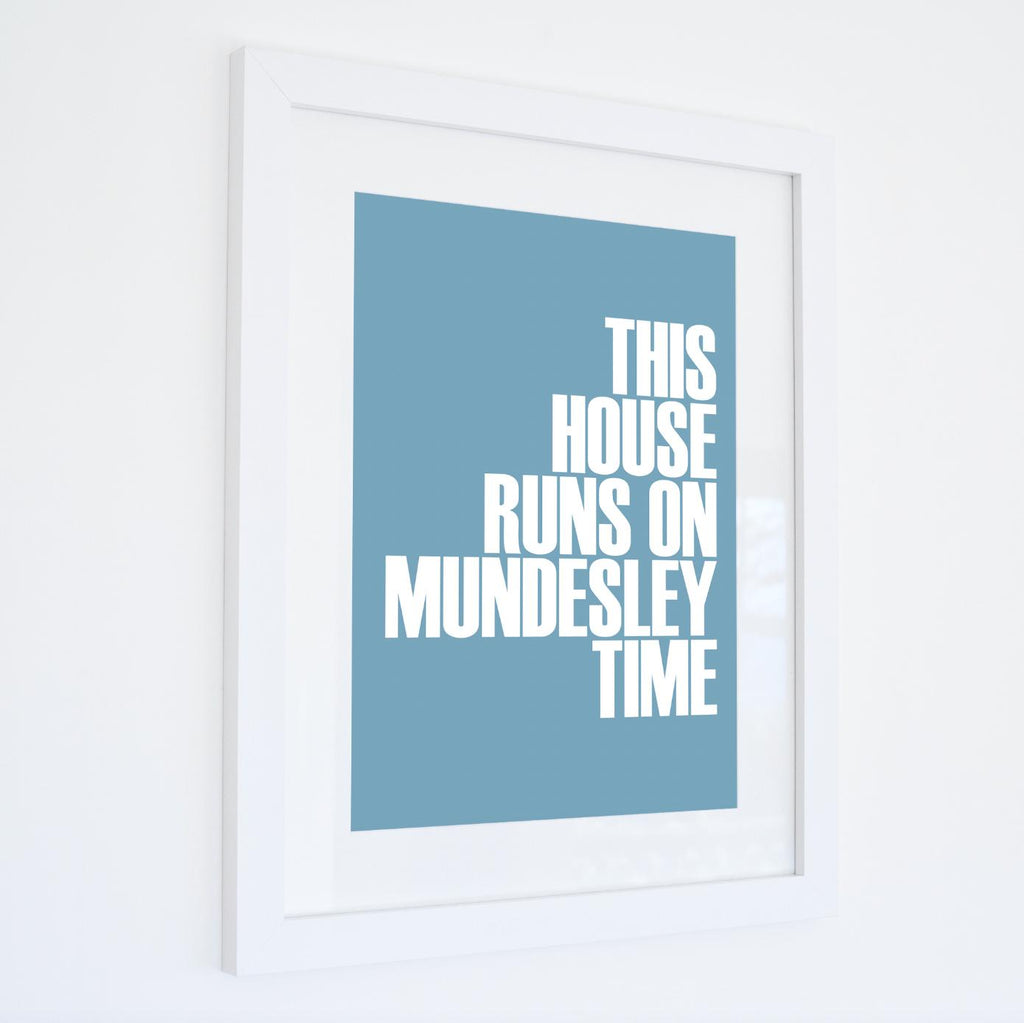 Mundesley Time Typographic Print-SeaKisses