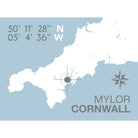 Mylor Coastal Map Print-SeaKisses