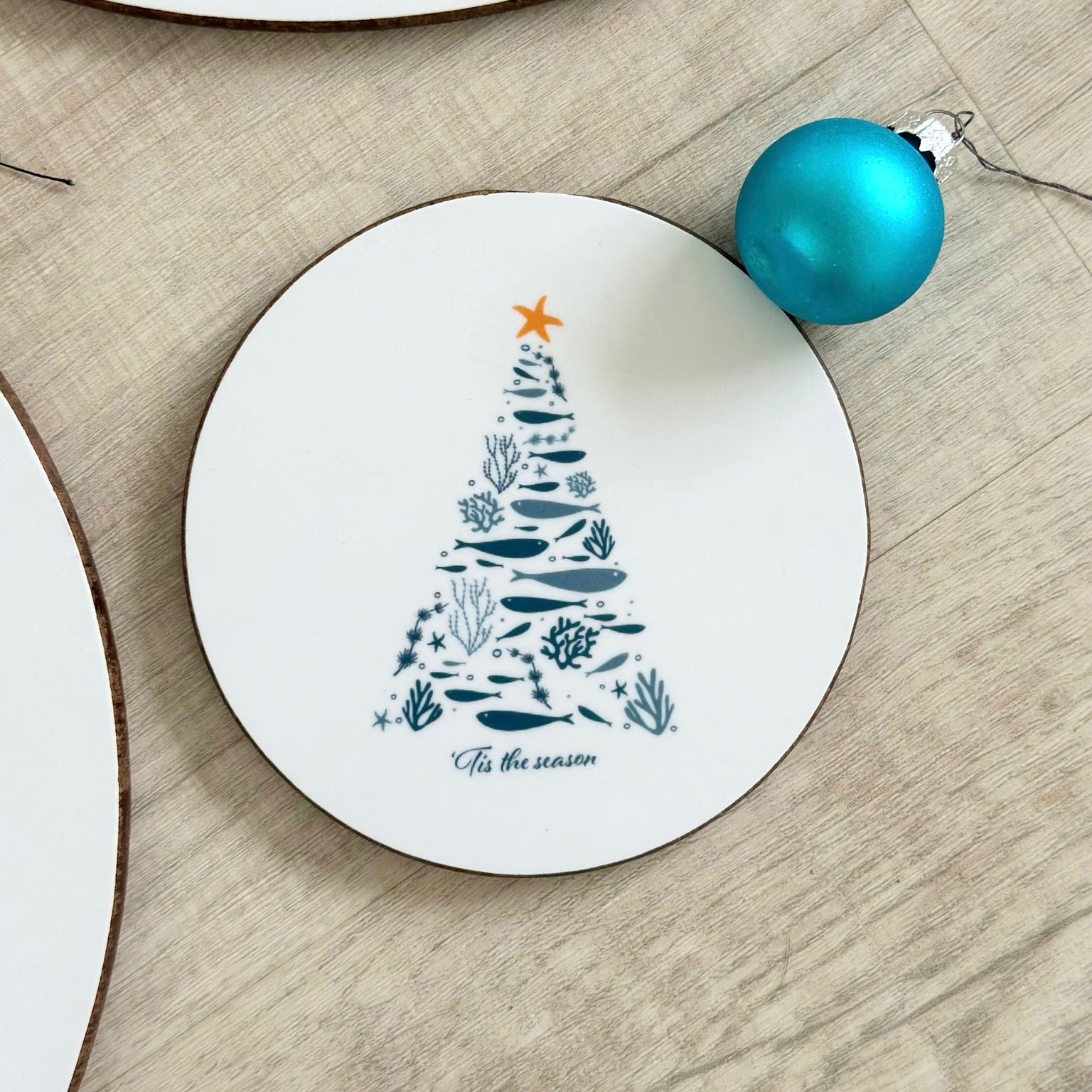 Coastal Christmas Coaster-SeaKisses