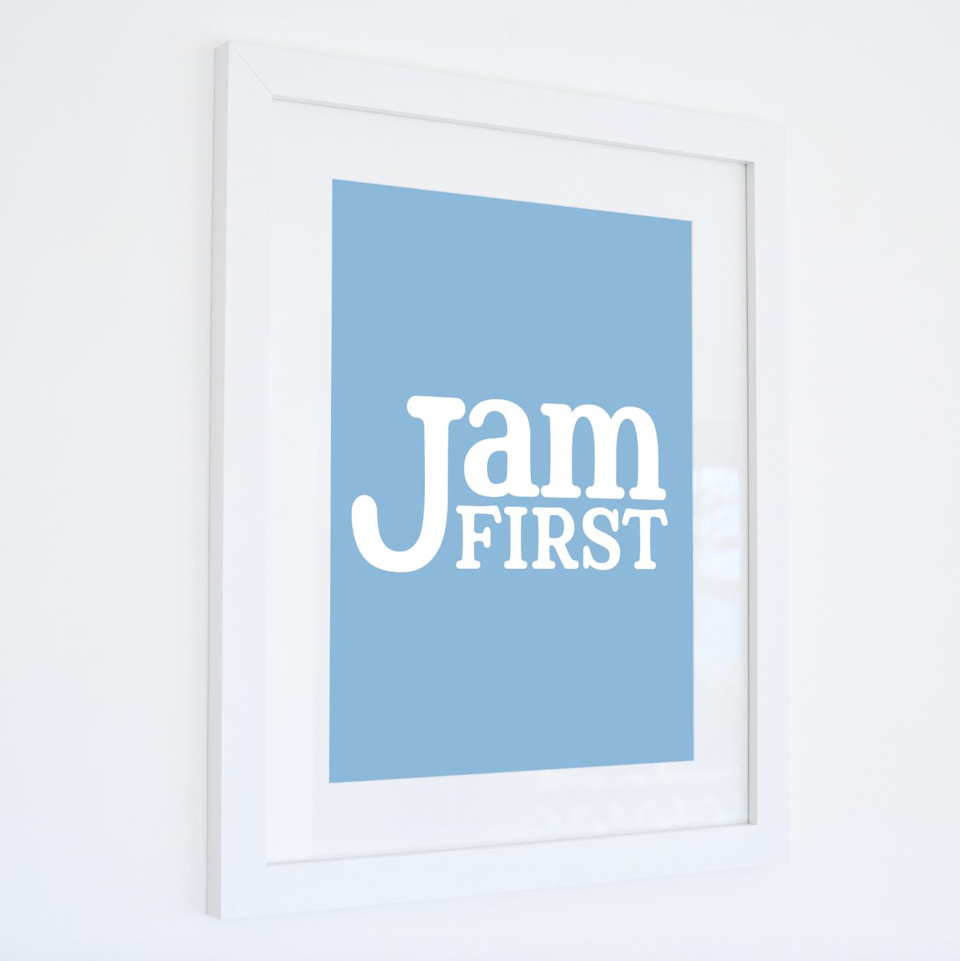 Jam First Print Typographic Print-SeaKisses