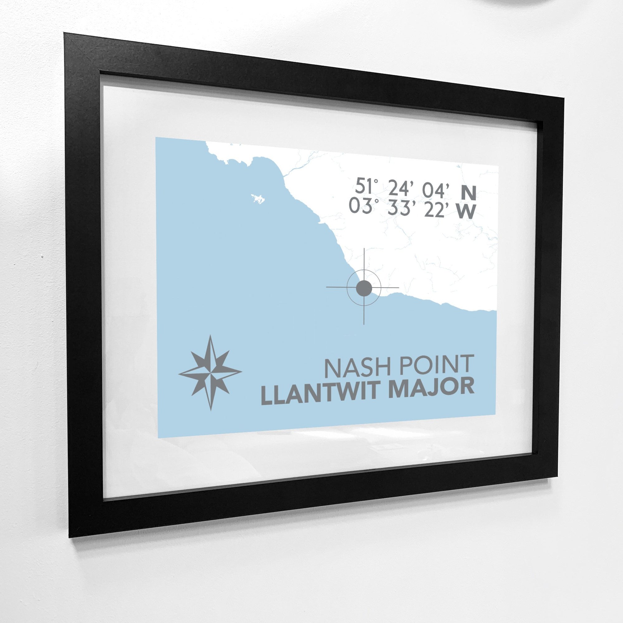 Nash Point, Llantwit Major Coastal Map Print-SeaKisses