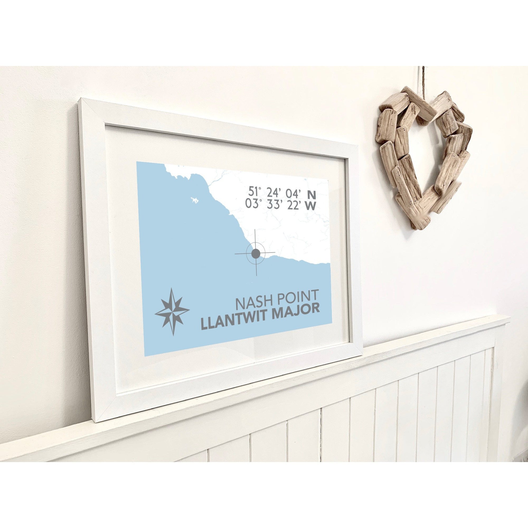 Nash Point, Llantwit Major Coastal Map Print-SeaKisses