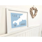 Newquay Coastal Map Print-SeaKisses