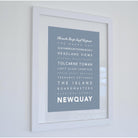 Newquay Typographic Print-SeaKisses