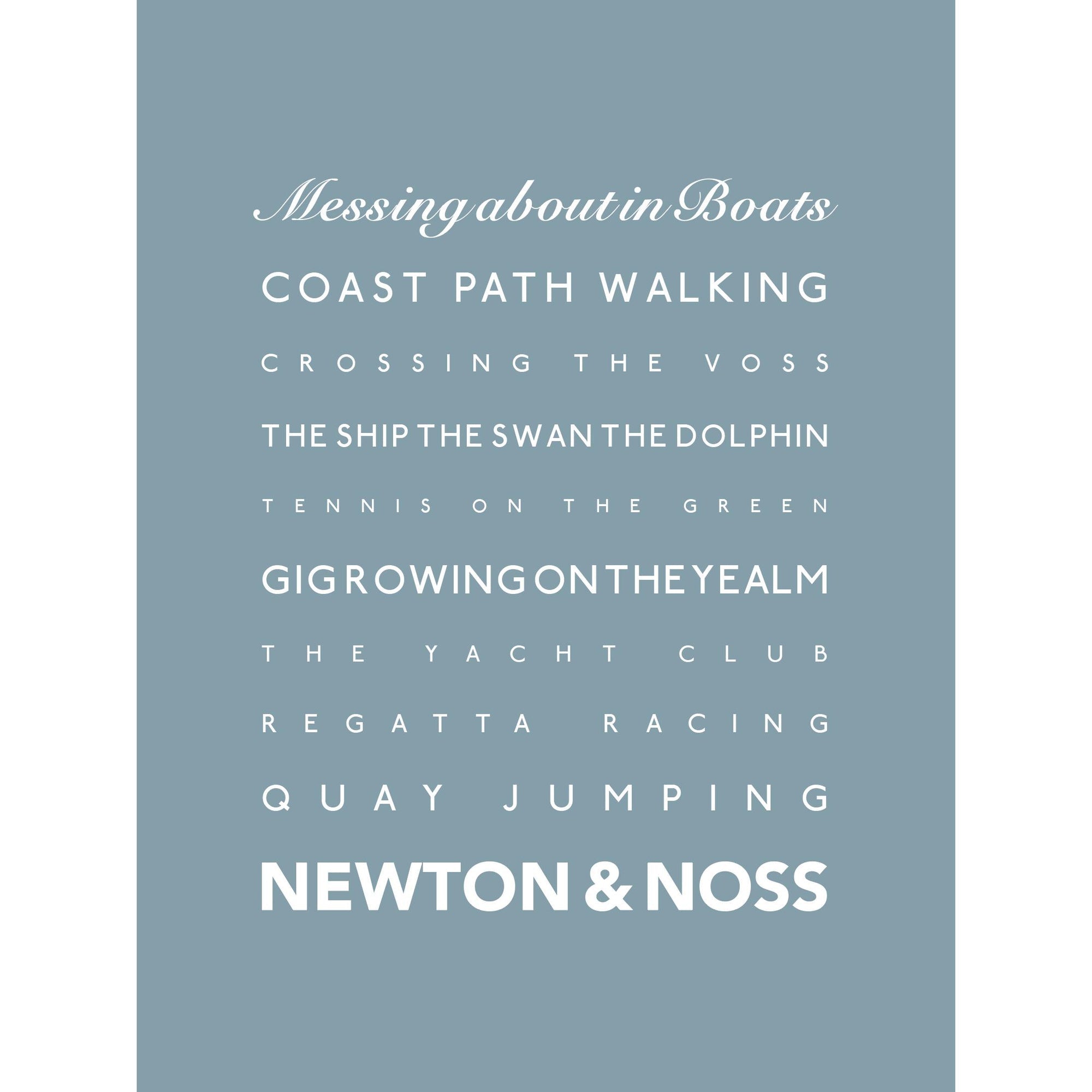 Newton & Noss Typographic Print-SeaKisses