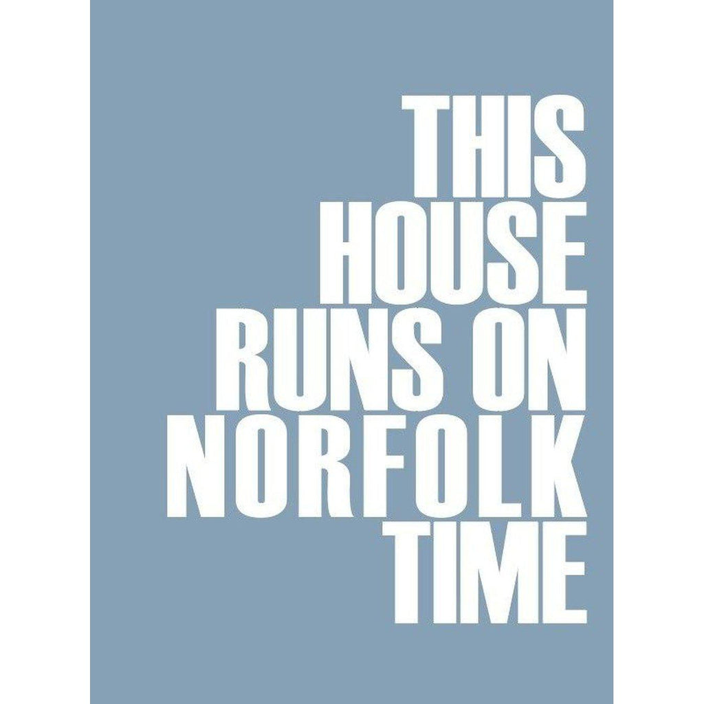 Norfolk Time Typographic Travel -Coastal Wall Art Print /Poster-SeaKisses