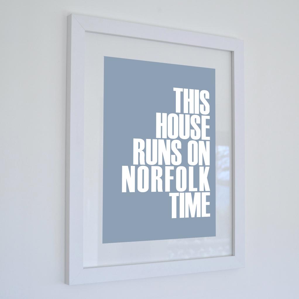 Norfolk Time Typographic Travel -Coastal Wall Art Print /Poster-SeaKisses