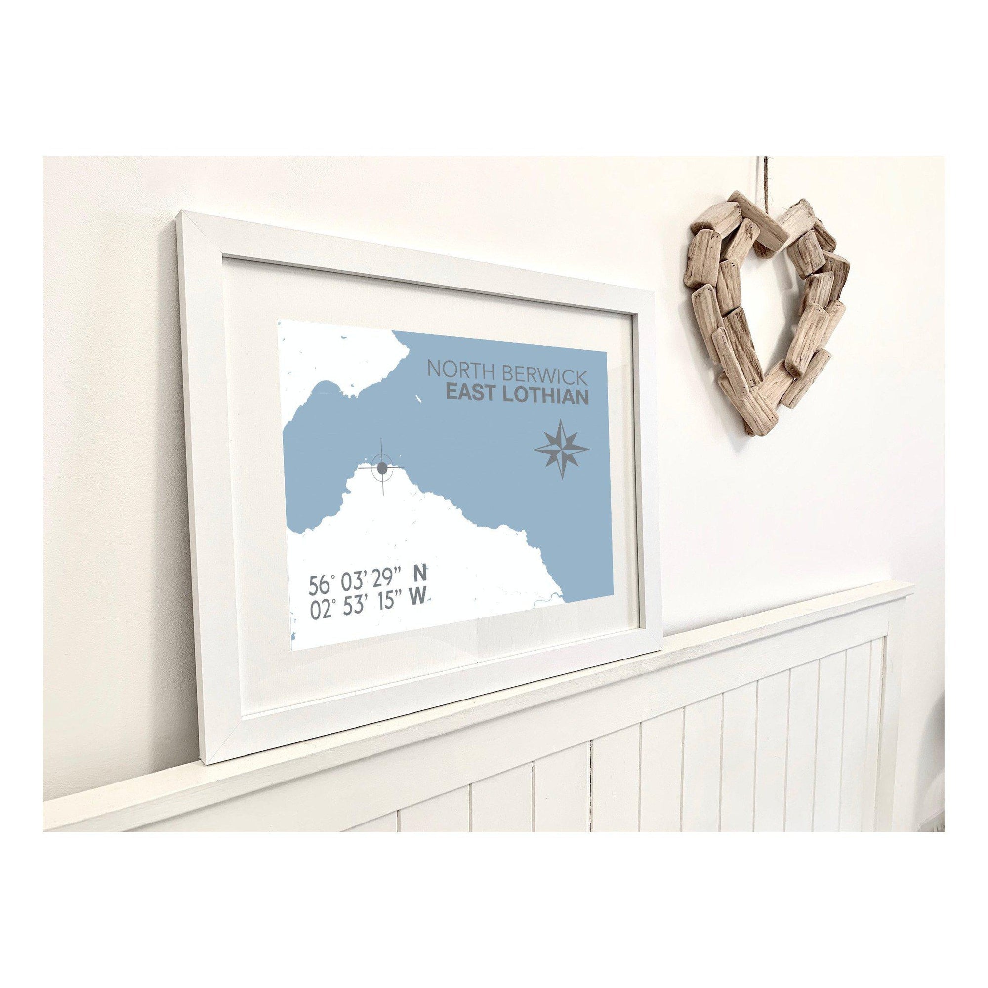 North Berwick Coastal Map Print-SeaKisses