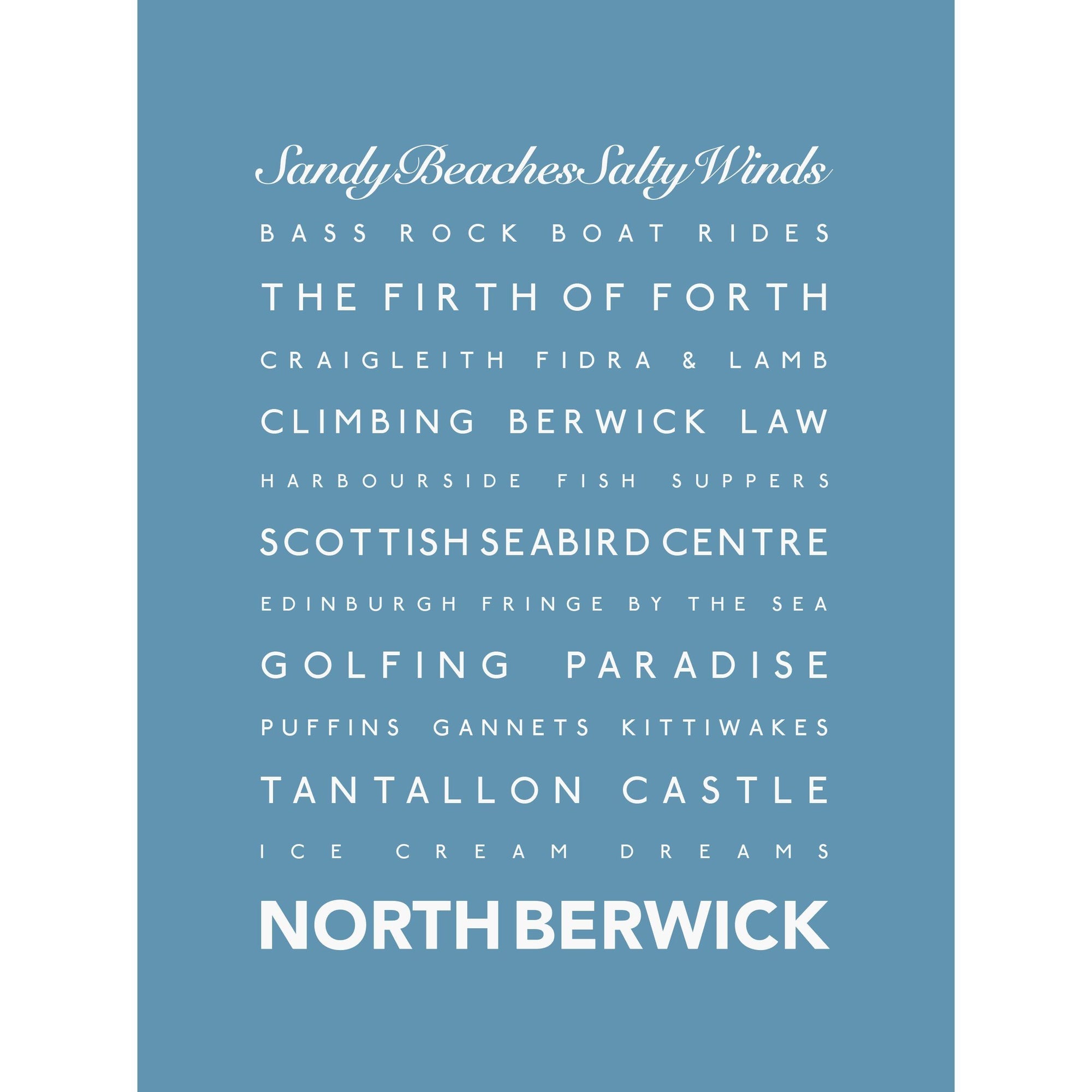 North Berwick Typographic Print-SeaKisses