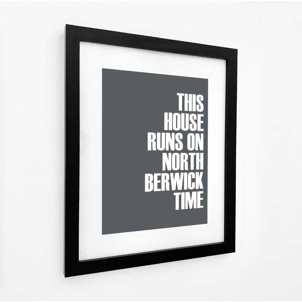 North Berwick Time Typographic Print-SeaKisses