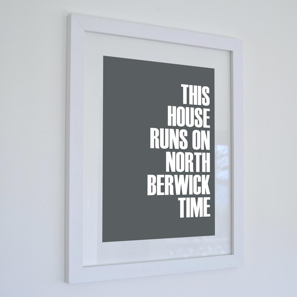 North Berwick Time Typographic Print-SeaKisses