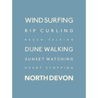 North Devon Typographic Print-SeaKisses