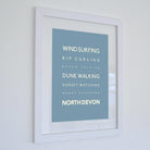 North Devon Typographic Print-SeaKisses