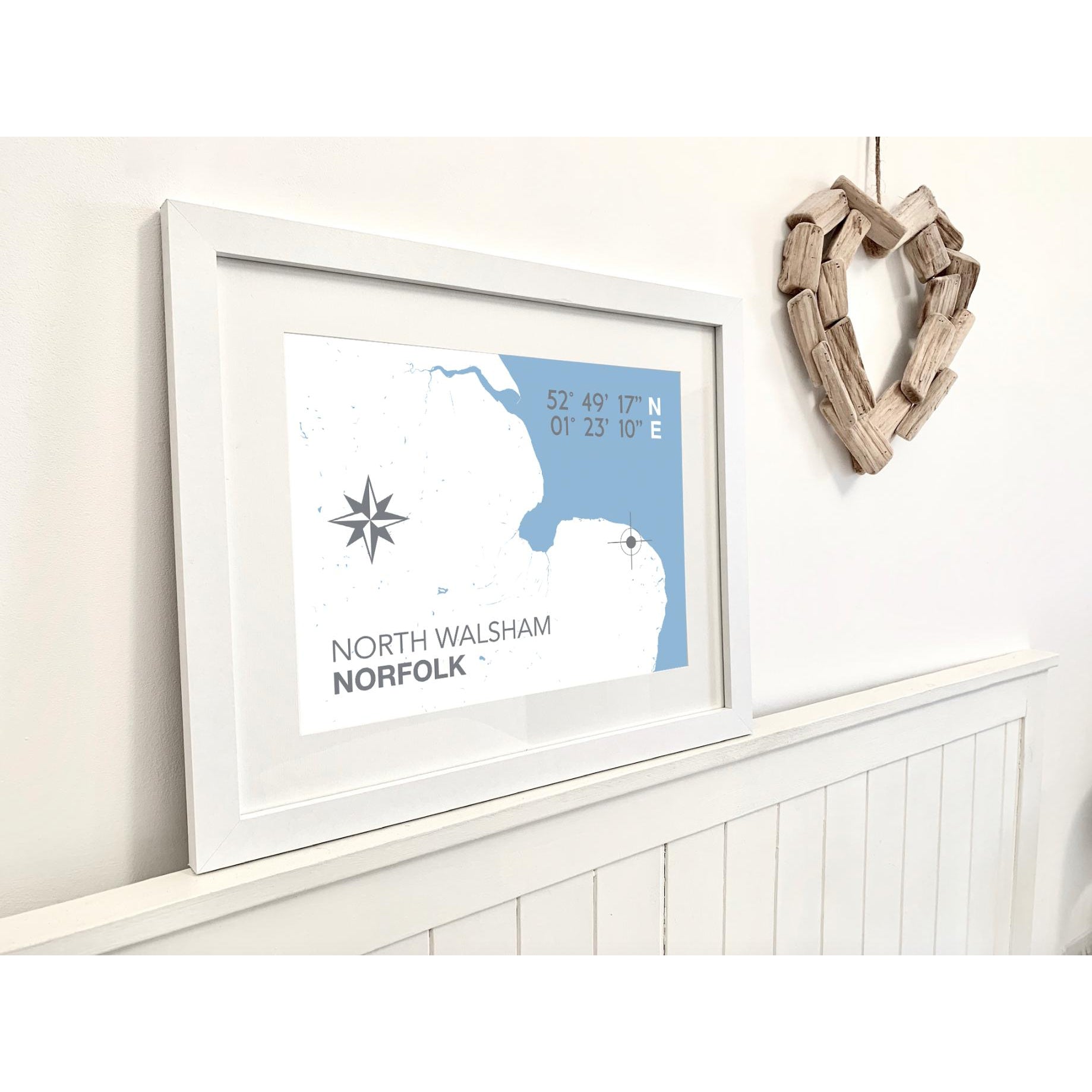 North Walsham Coastal Map Print-SeaKisses