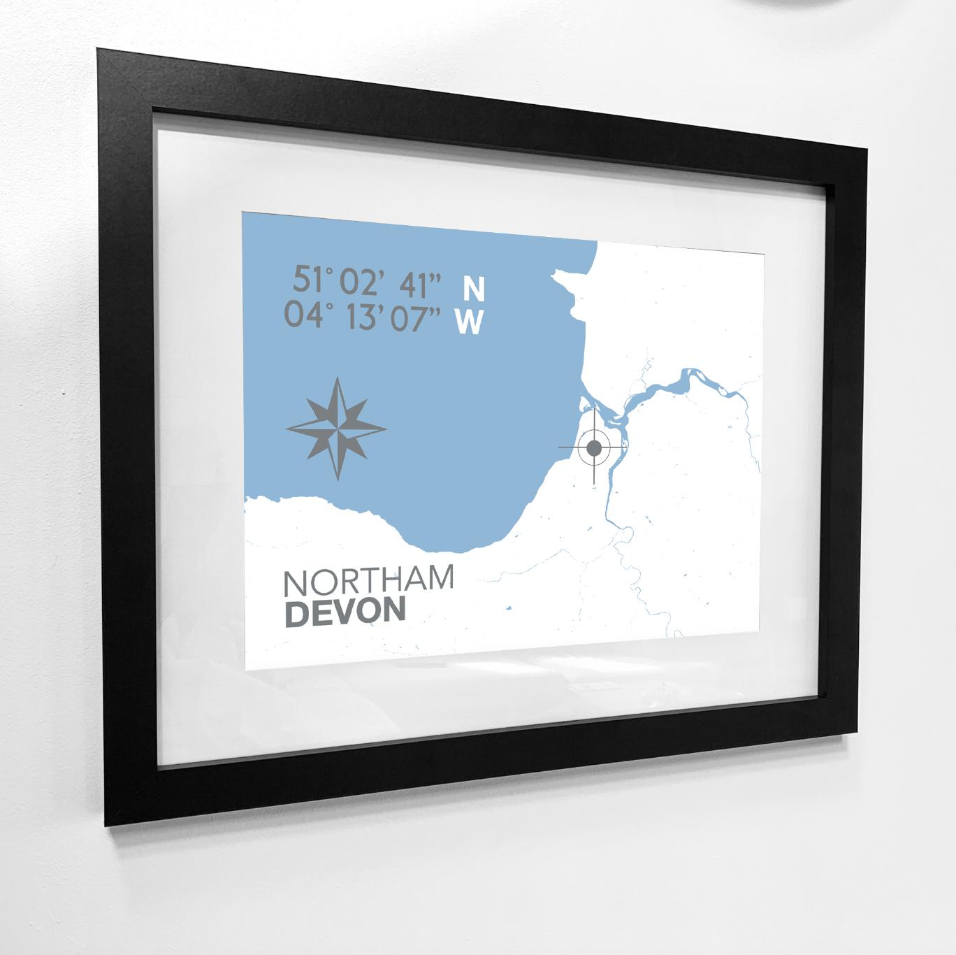 Northam Coastal Map Print-SeaKisses