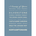 Northamptonshire Typographic Print-SeaKisses