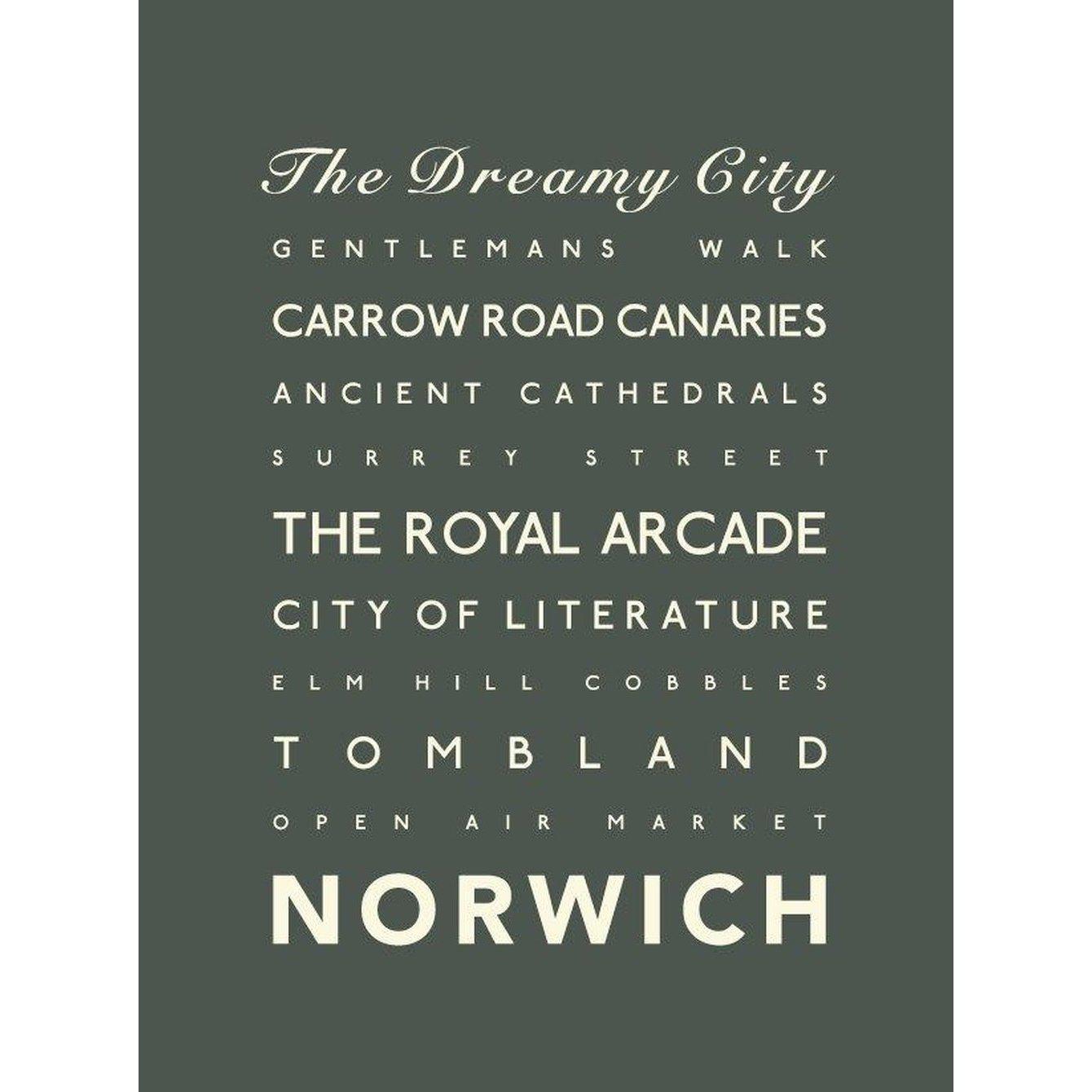 Norwich Typographic Print-SeaKisses