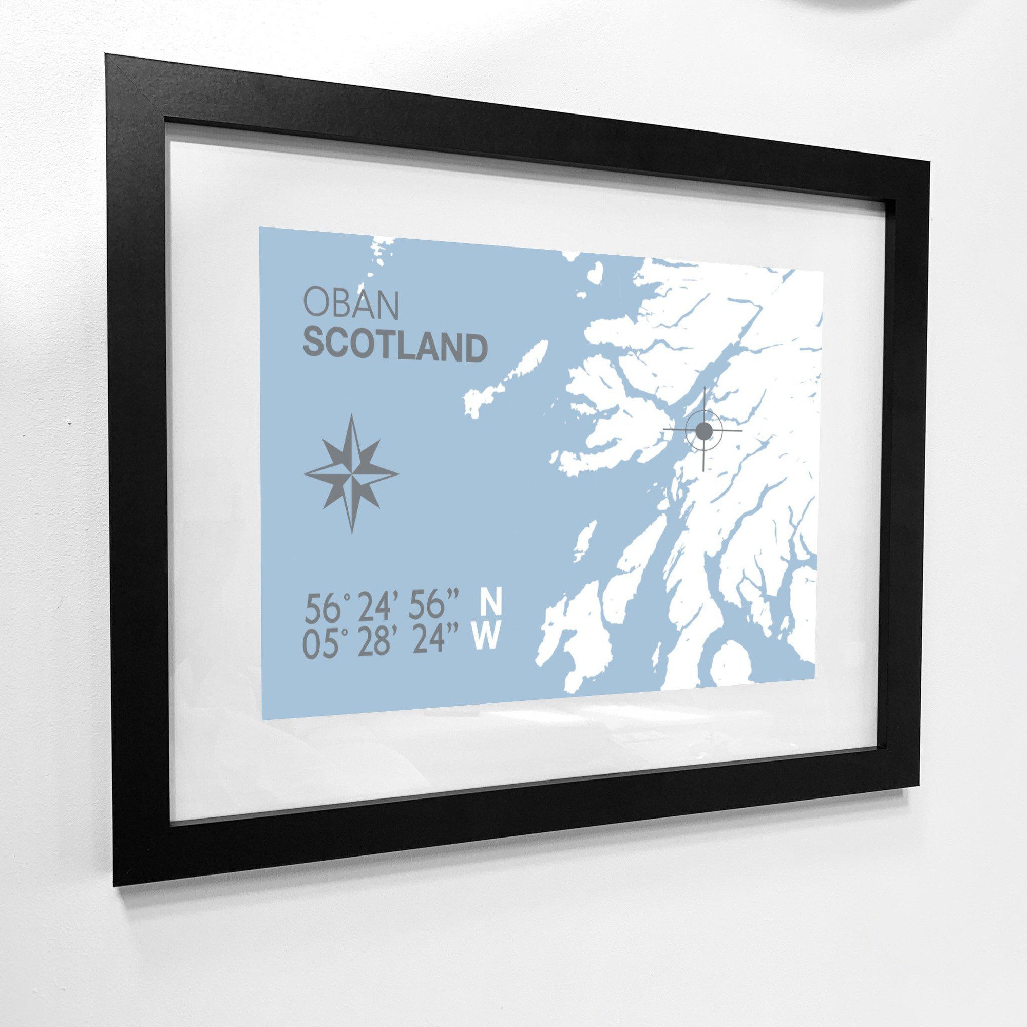 Oban Coastal Map Print-SeaKisses