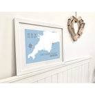 Orcombe Point Coastal Map Print-SeaKisses