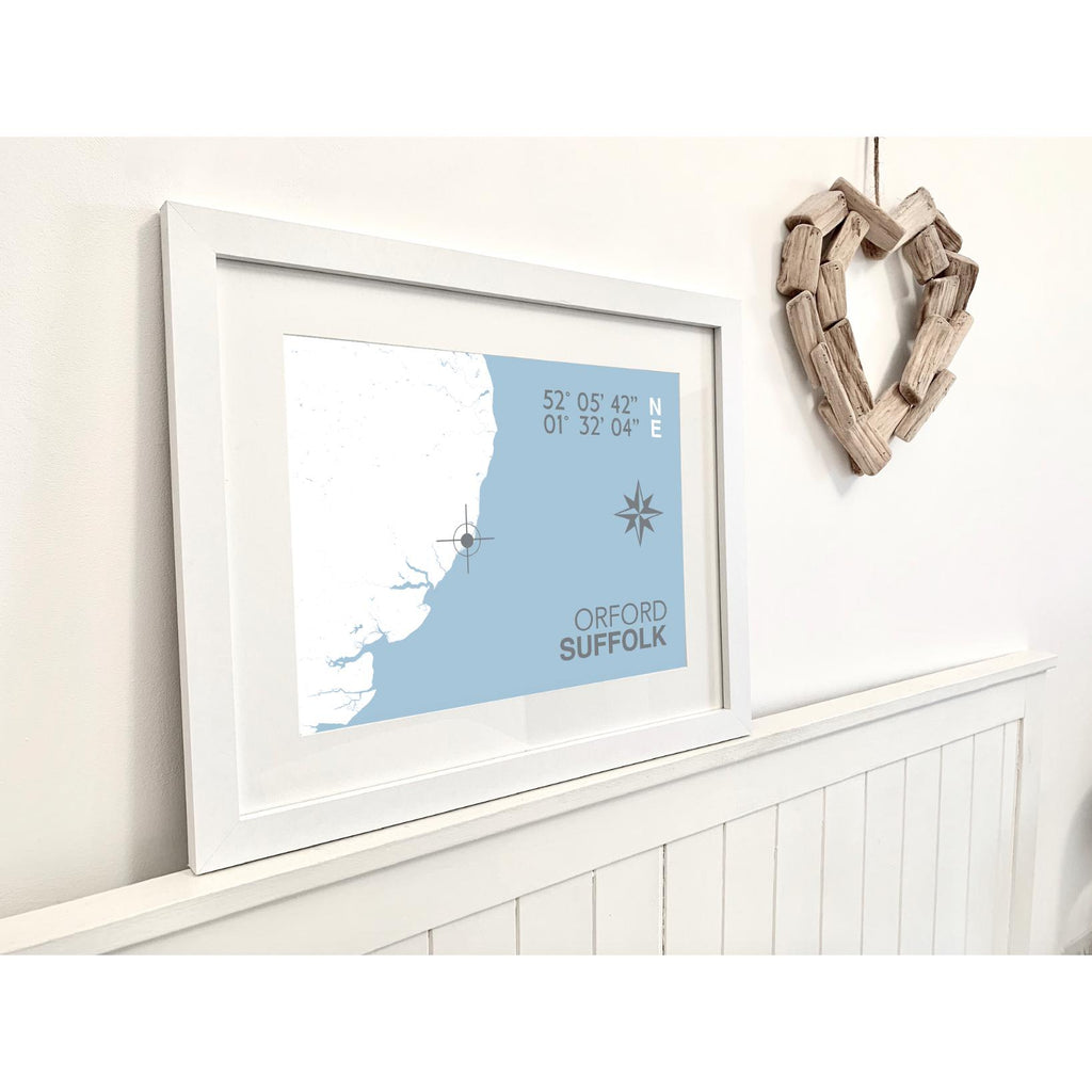 Orford Nautical Map Print - Coastal Wall Art /Poster-SeaKisses