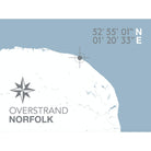 Overstrand Coastal Map Print-SeaKisses