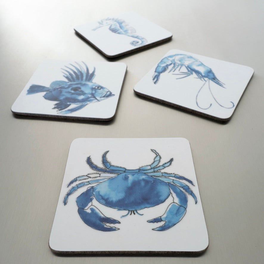 Pack of 6 Coastal Coasters-SeaKisses