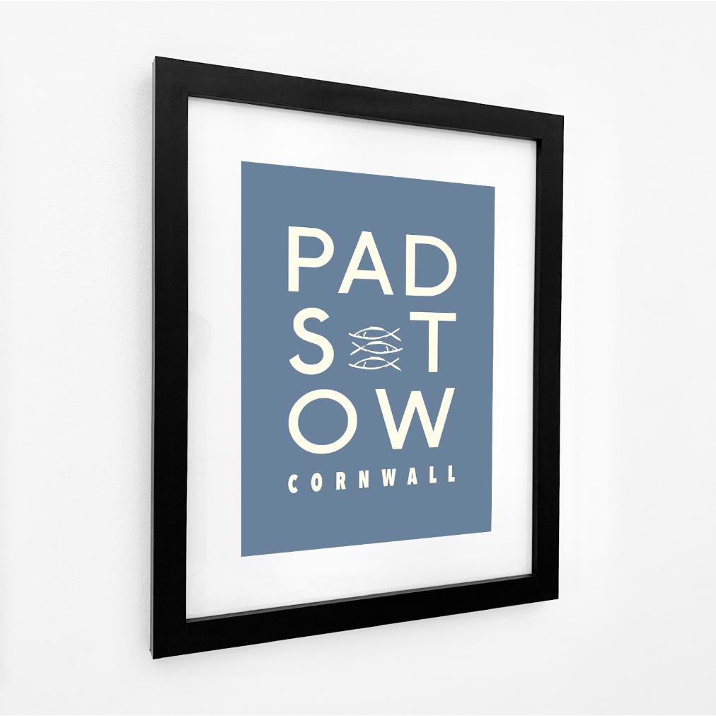 Padstow Graphic Art Typographic Print-SeaKisses