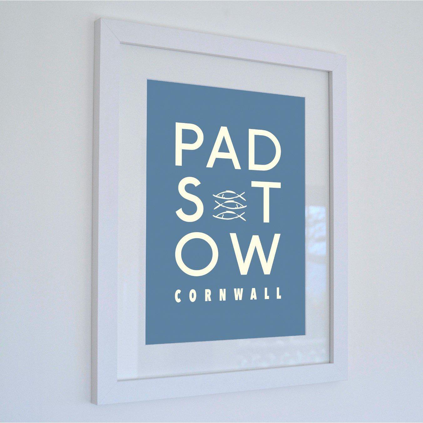 Padstow Graphic Art Typographic Print-SeaKisses