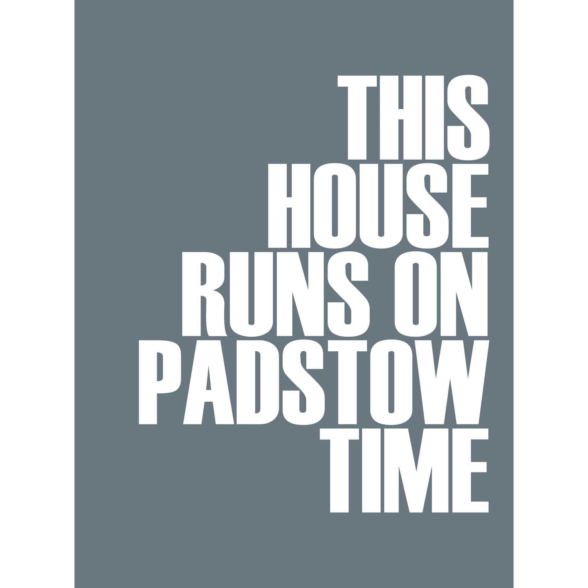 Padstow Time Typographic Print-SeaKisses