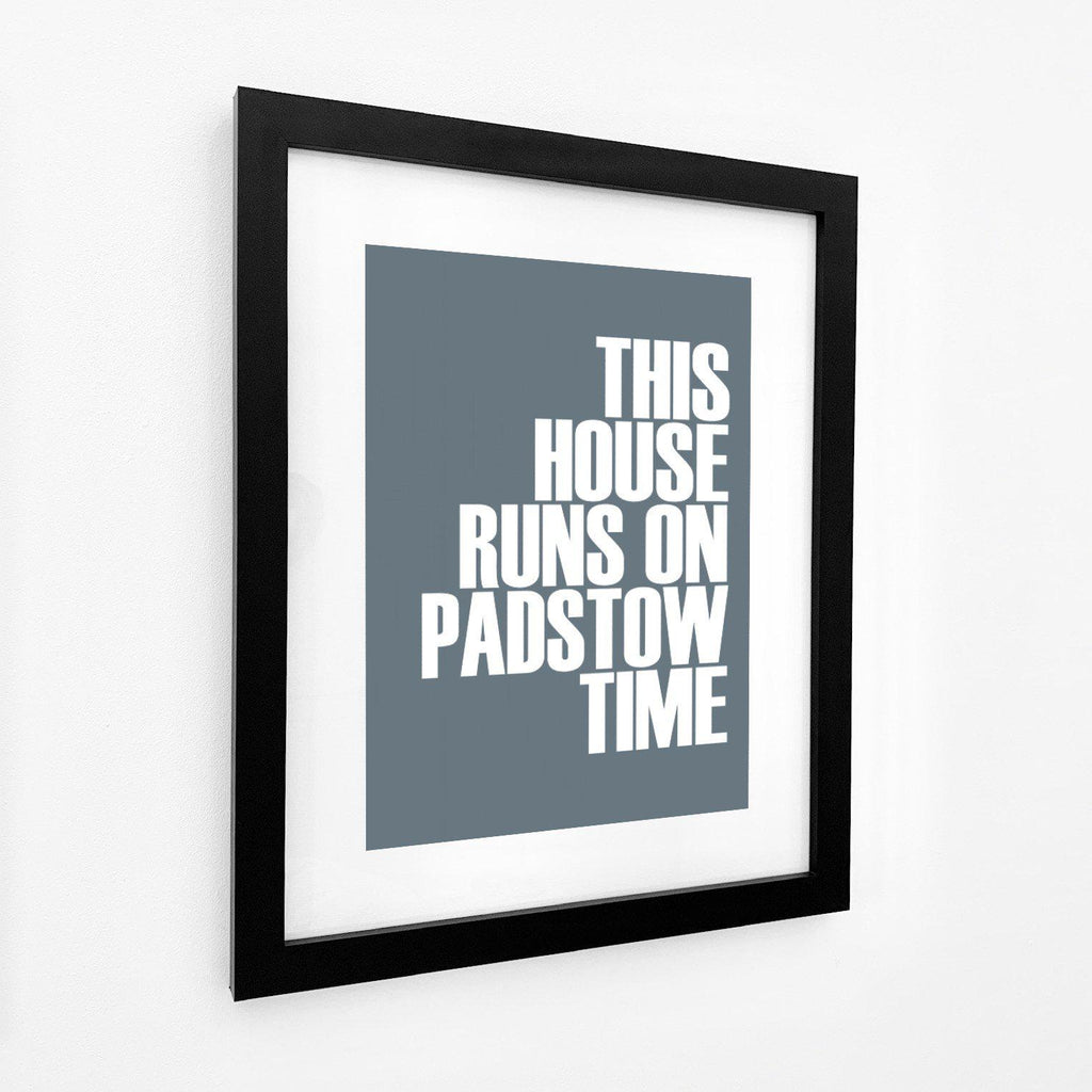 Padstow Time Typographic Print-SeaKisses