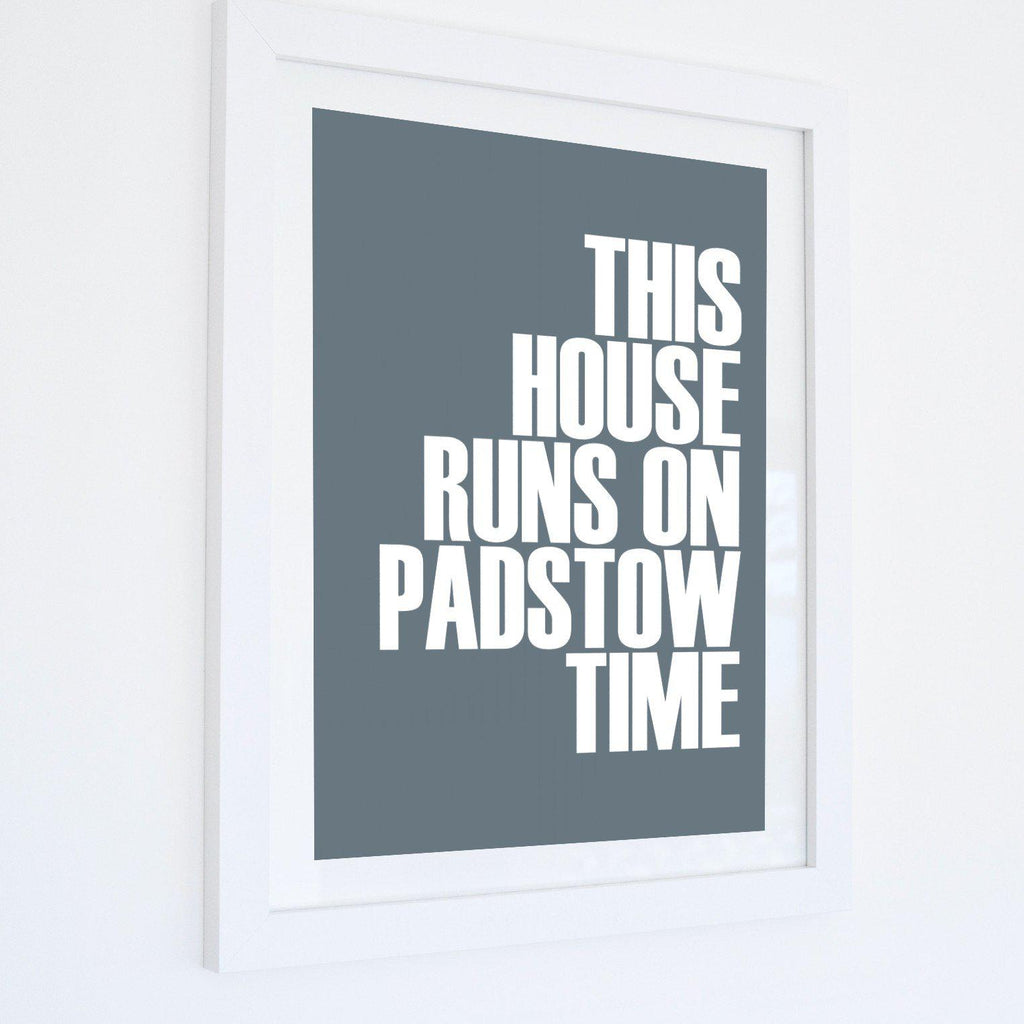 Padstow Time Typographic Print-SeaKisses