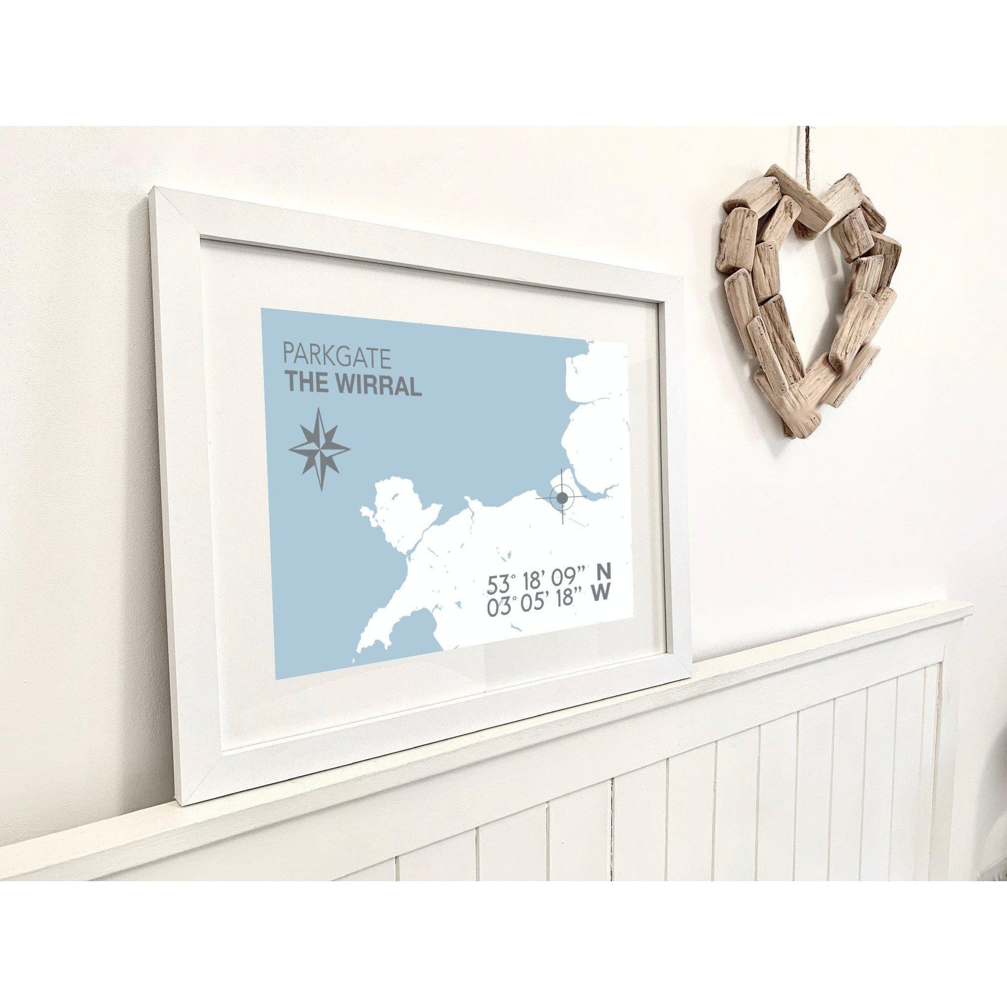 Parkgate Coastal Map Print-SeaKisses