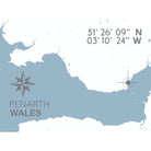 Penarth Coastal Map Print-SeaKisses