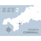 Penryn Coastal Map Print-SeaKisses