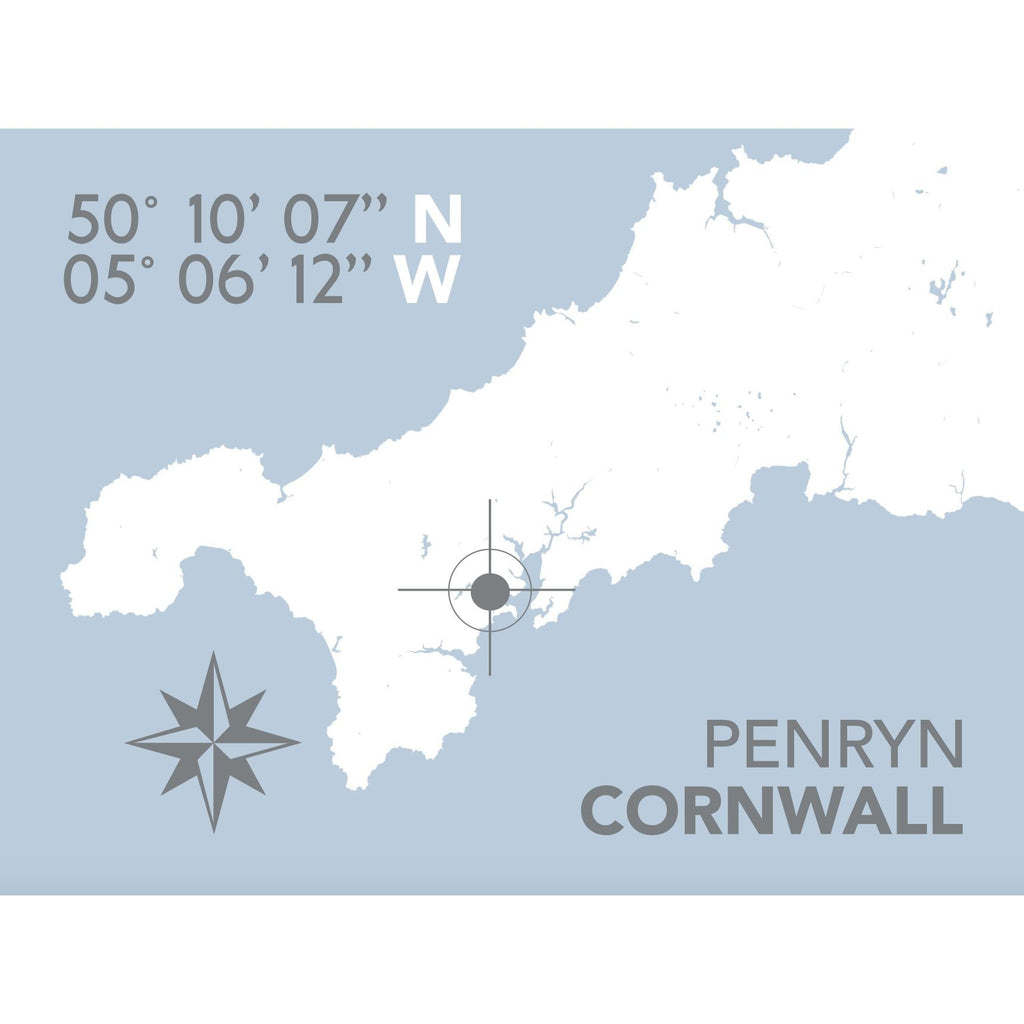 Penryn Coastal Map Print-SeaKisses